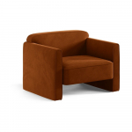 Terrakota sametist tugitool Abby - Micadoni