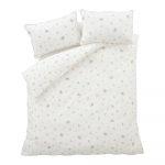 Kreem 3-osaline perkal-puuvillane voodipesu 200x200 cm Vintage Rosebud Lace - Bianca