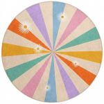 Pestav laste m&auml;nguvaip &oslash;120 cm Rainbow Daisy - Mila Home