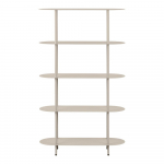 Beež metallist riiul 90x150x31 cm Rieti - House Nordic