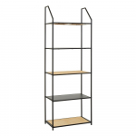 Must/naturaalne metallriiul 61x179x34 cm Depok - Premier Housewares