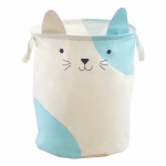 Valgest riidest laste m&auml;nguasjakorv &oslash; 40x48 cm Mimo Cat Face - Premier Housewares