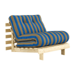 Sinine/pruun futon/puidust tool Roots - Karup
