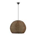 Rotangist ripplamp naturaalses v&auml;rvitoonis, &oslash; 39 cm Rielo - Nova Luce