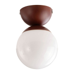 Valge/pruun opaalklaasist laevalgusti &oslash; 15 cm Leah - Jotex