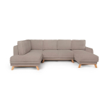 Taupe v&auml;rvi velvetist diivanvoodi/panipaigaga nurgadiivan (vasak nurk/"U-kujuline") Tori - Bonami Selection