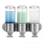 Seebidosaator roostevabast terasest, h&otilde;bedane 1,32 l seinale paigaldatav seebidosaator - simplehuman