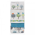 Puuvillased r&auml;tikud 3tk komplektis 45x65 cm Forest Birds - Cooksmart &reg;