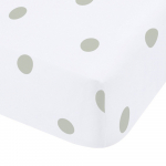 Valge/roheline flanell-lina 135x190 cm Polka Dot - Catherine Lansfield