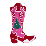 Bukleekangast j&otilde;ulumotiiviga dekoratiivpadi 48x35 cm Santa's Howdy Christmas Boot - Catherine Lansfield