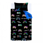 Must laste voodipesu kaheinimesevoodile 200x200 cm Game Over - Catherine Lansfield