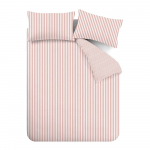 Roosa pikendatud flanell-voodipesu kaheinimesevoodile 230x220 cm Stripe - Catherine Lansfield