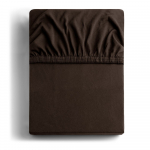 Tumepruun trikotaažist kummiga lina 120x200cm Amber &ndash; Restilo