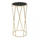 Kokkupandav laud must ja kuldne , k&otilde;rgus 75 cm Glam Simple - Mauro Ferretti