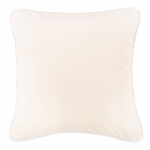 Kreemjas ja valge sametine padi, 45 x 45 cm - Tiseco Home Studio