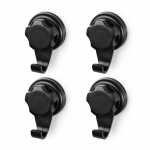 4 musta suure konksu komplekt, ⌀ 7,1 cm Bestlock - Compactor