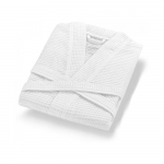 Valge puuvillane hommikumantel suurus L Mia Waffle - Foutastic