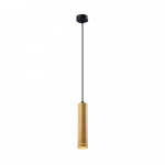 Must rippvalgusti puidust lambivarjuga &oslash; 7 cm Tubo &ndash; Candellux Lighting