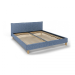Sinine topitud kaheinimese voodi koos v&otilde;rega 160x200 cm Tina - Ropez