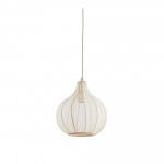 Beež rippvalgusti tekstiilist varjuga &oslash; 29 cm Elati - Light & Living