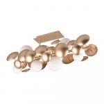 Kuldne-valge klaasist varjuga laevalgusti 76x22 cm Bubble - Trio Select