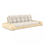 Valge velvetist diivanvoodi 244 cm Base - Karup Design