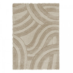 Beež k&auml;sitsi kootud vaip taaskasutatud kiududest 160x230 cm Velvet - Flair Rugs