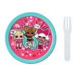 Laste suupistekarp koos kahvliga LOL surprise - Mepal