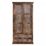 Pruun mangopuidust riidekapp 190x45 cm Maneesh - St&oslash;raa