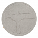 Hall villane &uuml;mmargune vaip &oslash; 160 cm Morphic Organica - Agnella