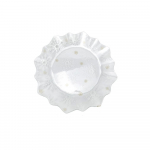 Serveermistaldrik klaasist j&otilde;ulumustriga &oslash; 19,5 cm Frosty Flakes &ndash; Dakls