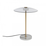 Hall-kuldne dimmerdatav LED-lauavalgusti klaasist varjuga (k&otilde;rgus 42 cm) Float - Zuiver