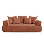 &Scaron;enilldiivan terrakota v&auml;rvi 237 cm Whesley - Bobochic Paris