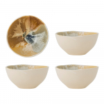 Kreemid kivikeraamikast kausid 4tk komplektis 525 ml Lacey - Bloomingville
