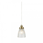 Messingiv&auml;rvi rippvalgusti klaasist varjuga &oslash; 11 cm Bellis - Marksl&ouml;jd