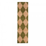 Roheline k&auml;sitsi kootud džuudisegust vaip 60x230 cm Effie Diamond - Flair Rugs