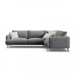 Hall sametist nurgadiivan (parem nurk/L-kujuline) Naomi - Micadoni