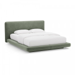 Roheline polsterdatud kaheinimesevoodi 160x200 cm Linea - Micadoni