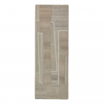 Hall-beež k&auml;sitsi kootud villane vaip 80x300 cm Lira - Flair Rugs