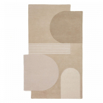 K&auml;sitsi kootud villane vaip naturaalses v&auml;rvitoonis 120x180 cm Lozenge - Flair Rugs