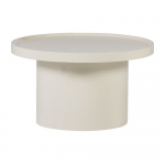 Hall-beež &uuml;mmargune diivanilaud &oslash; 70 cm Veluna - WOOOD