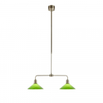 Rohelise/messingiv&auml;rvi metallist rippvalgusti klaasist varjuga Vela - Marksl&ouml;jd