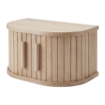 Rippuv/riiulitega &ouml;&ouml;kapp tammepuust ja heledas naturaalses v&auml;rvitoonis Meta - Unique Furniture