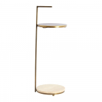 &Uuml;mmargune abilaud kiviplaadiga &oslash; 26 cm Leda - Light & Living