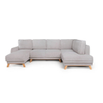 Helehall velvetist diivanvoodi/panipaigaga nurgadiivan (parem nurk/U-kujuline) Tori - Bonami Selection