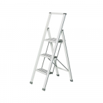 Valged kokkupandavad trepid Ladder Alu, k&otilde;rgus 127 cm - Wenko
