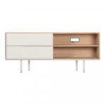 Valge tammepuust telerilaud 150x64 cm Fina &ndash; Gazzda