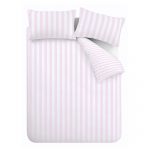 Valge/roosa pikendatud voodipesu kaheinimesevoodile 230x220 cm Stripe Tease - Sassy B