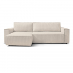 Valge-beež velvetist lahtik&auml;iv nurgadiivan, muutuv Nihad &ndash; Bobochic Paris