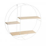 Valge naturaalne riiul, mis on valmistatud pavlovnia t&auml;ispuidust - Casa Selecci&oacute;n